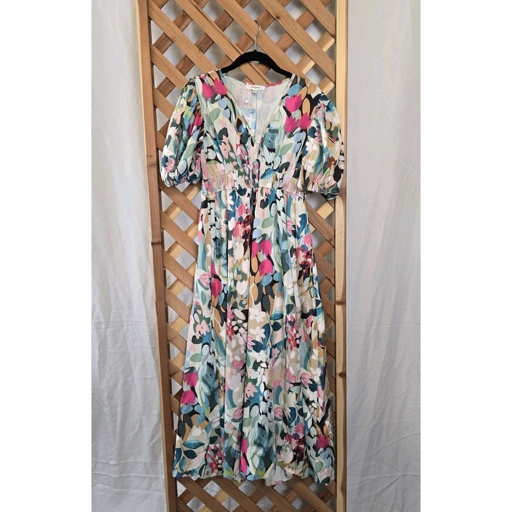 Sissyaki Floral Maxi Dress Puff Sleeve Summer Romantic Cottagecore Sz S NWT 2026